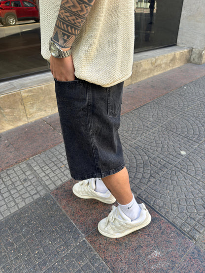 Bermuda BAGGY Black Gastado