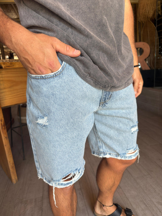 Bermuda Slouchy Clarito Roto