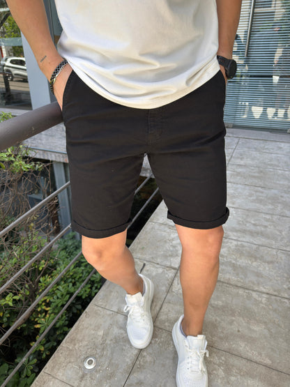 Bermuda Gabardina Negra