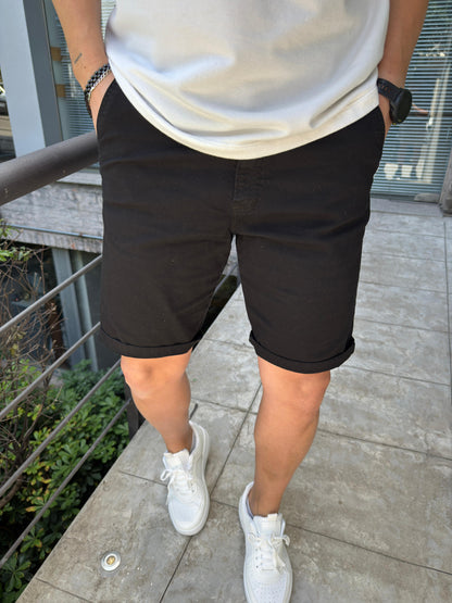 Bermuda Gabardina Negra