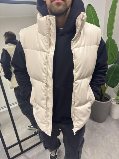 Chaleco Puffer Beige