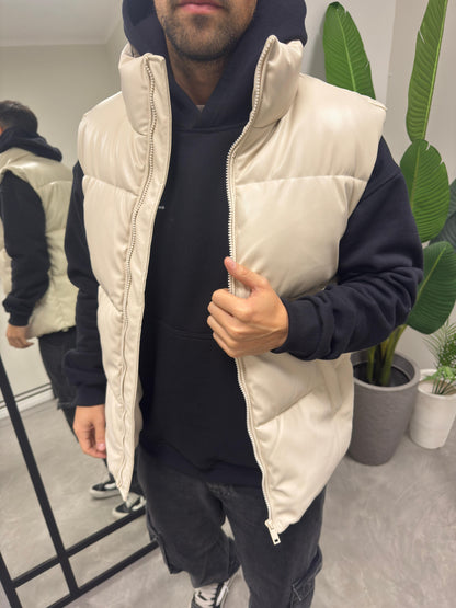 Chaleco Puffer Beige