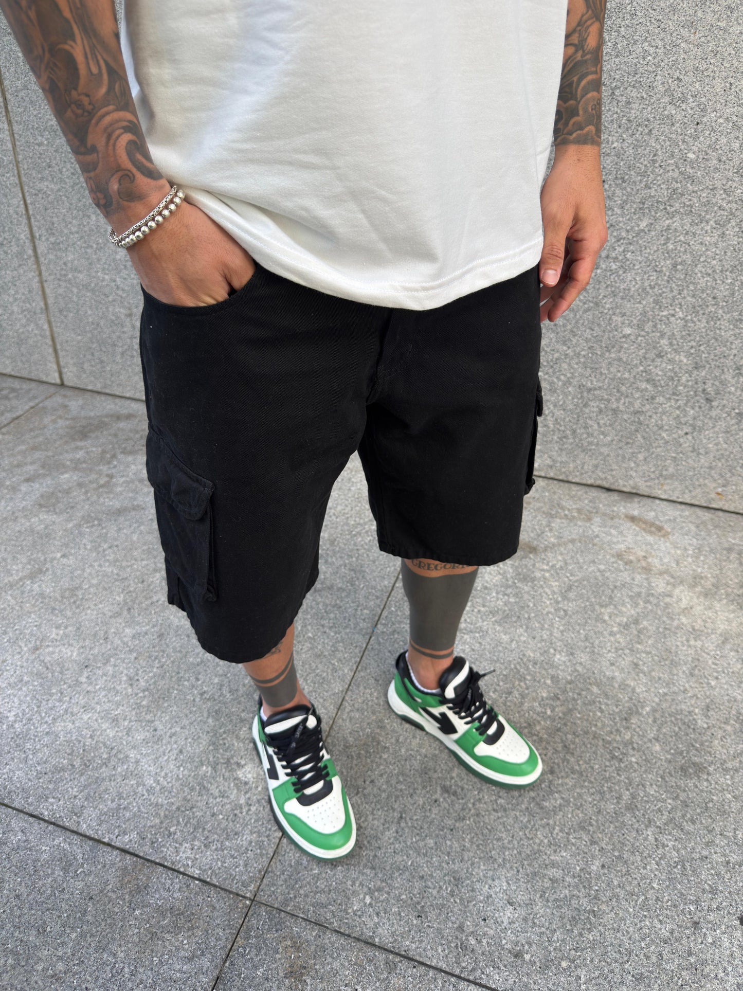 Bermuda BAGGY Cargo Total Black