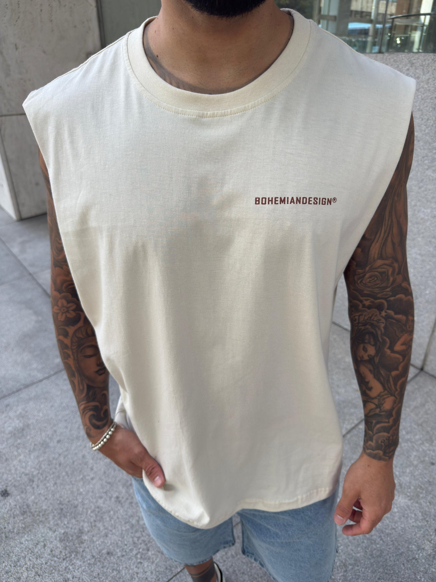 Musculosa Beige Waves