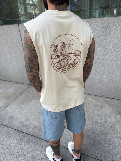 Musculosa Beige Waves