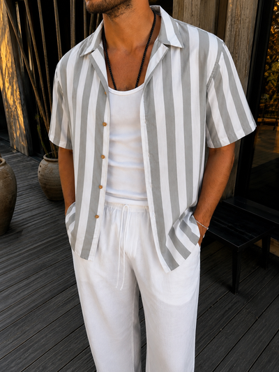 Camisa Raya Gris M/ corta