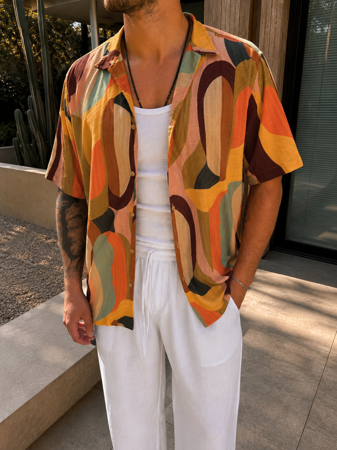 Camisa M/corta Multicolor