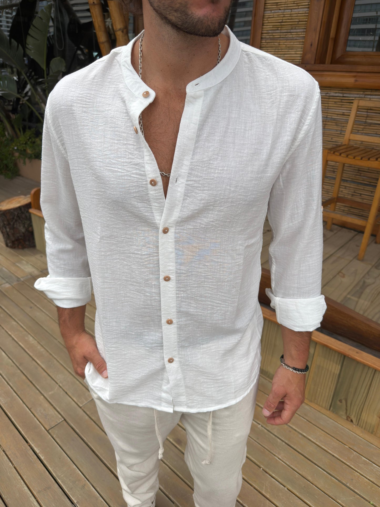 Camisa Mao Blanca