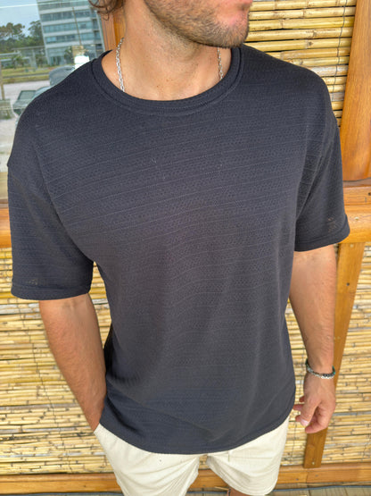 Remera Over Santorini Black