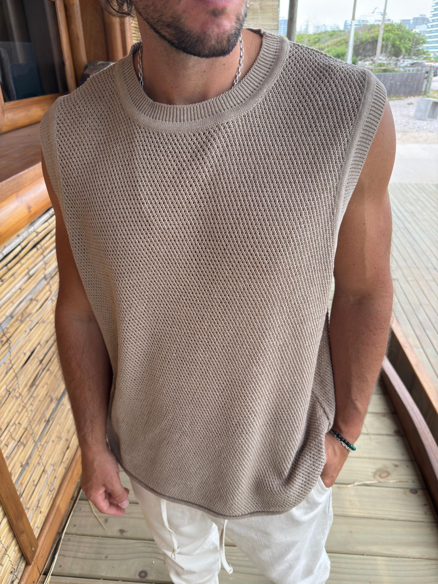 Musculosa Tejida Habano