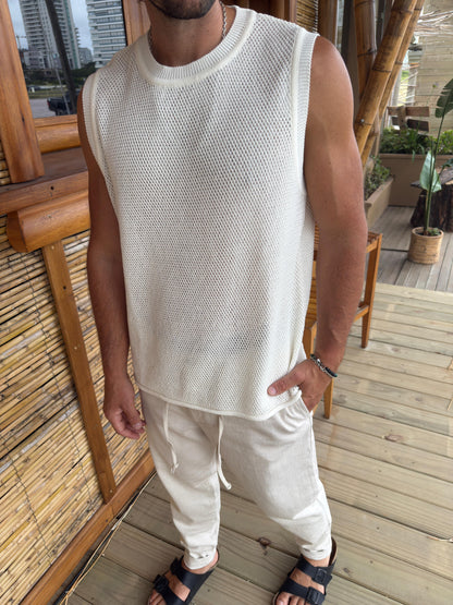 Musculosa Tejida White