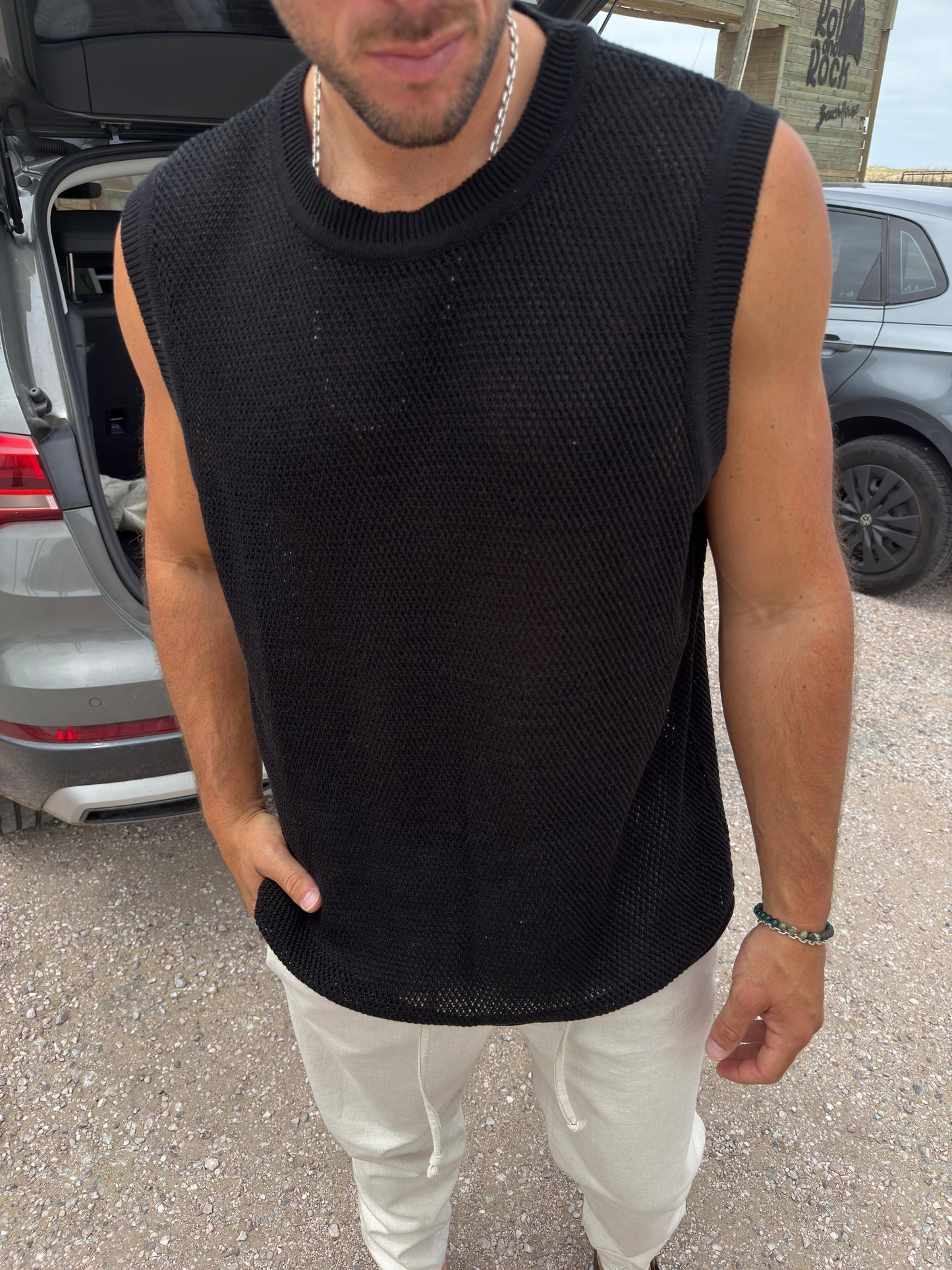 Musculosa Tejida Black