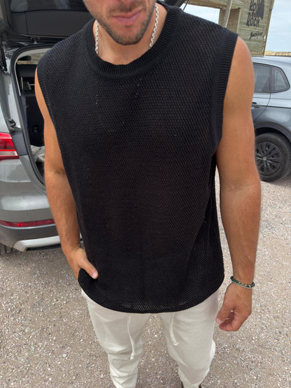 Musculosa Tejida Black