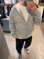 Campera Boxy Raya Gris