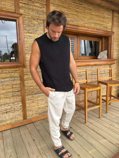 Musculosa Tejida Black