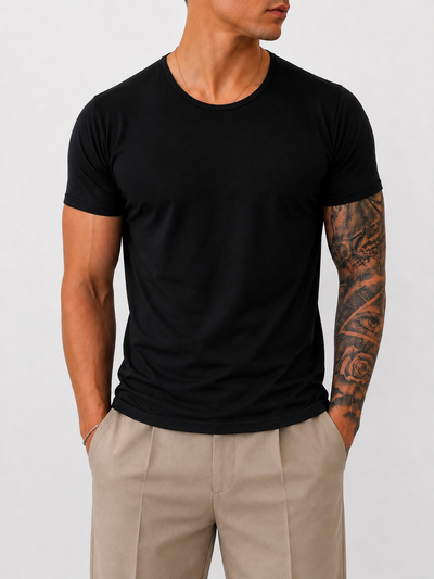Remera Classic Negra Slim Fit