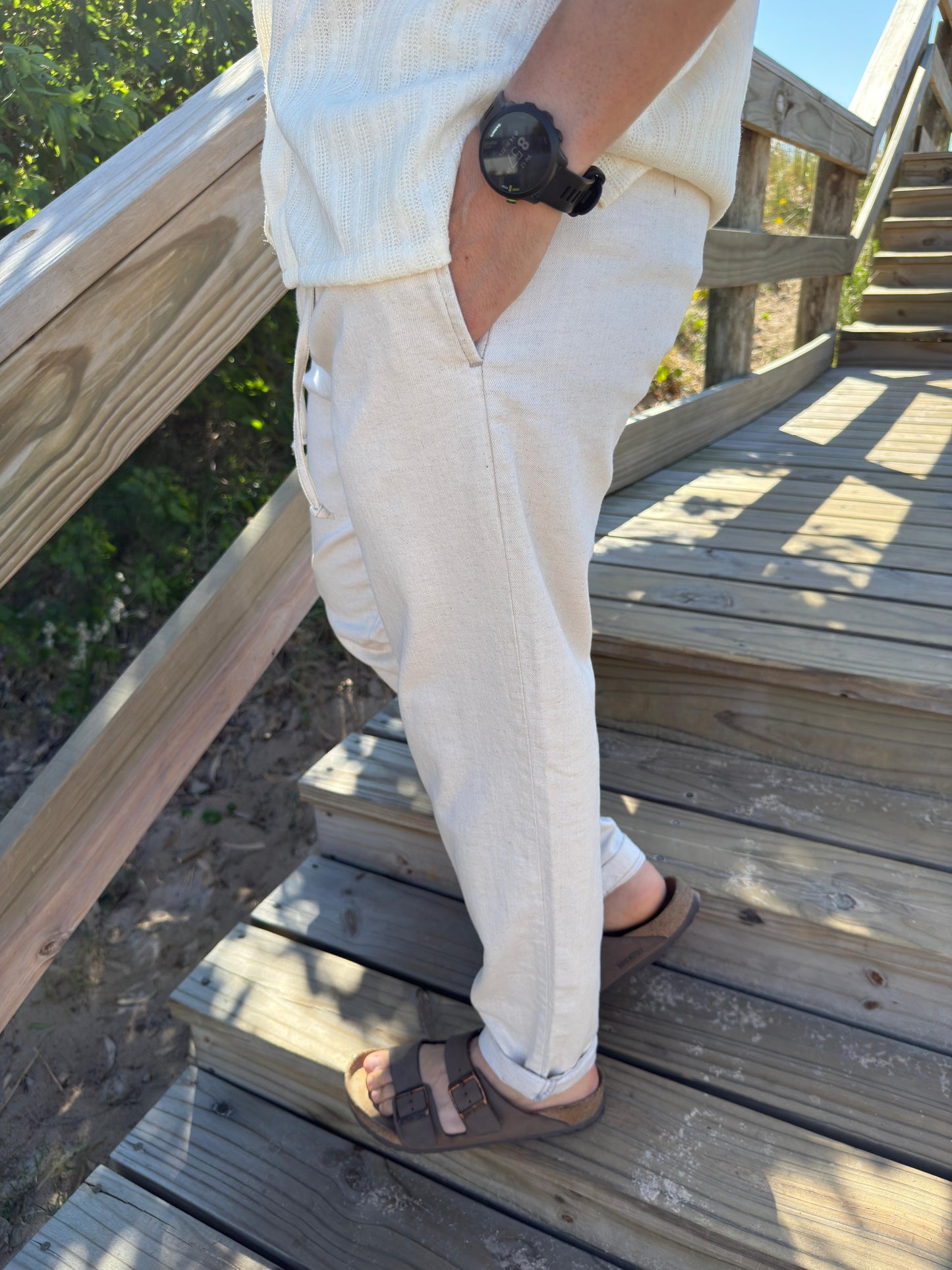 Pantalón Lino Beige