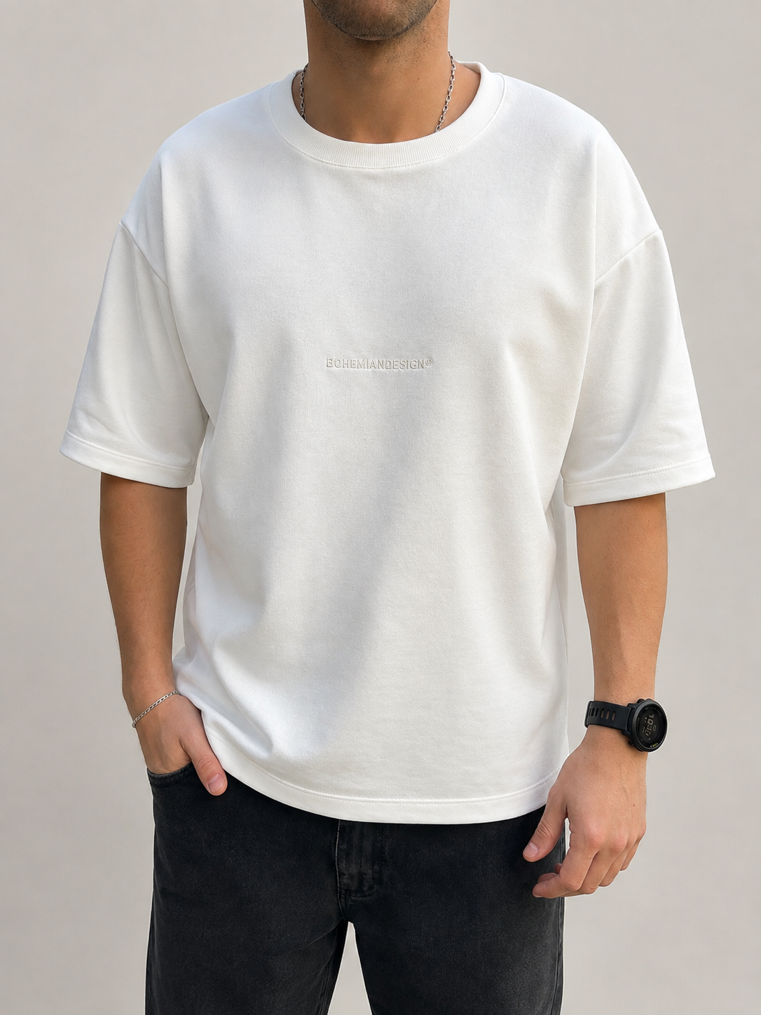 Remera Algodón Pesado Off White