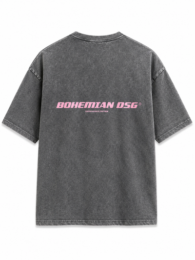 Remera Over Lavada BHN Rosa