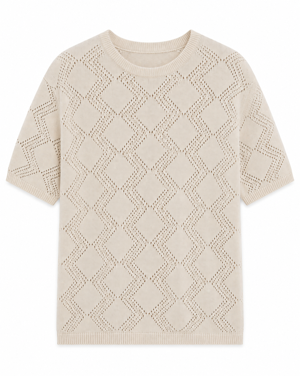 Buzo Tejido Calada Beige
