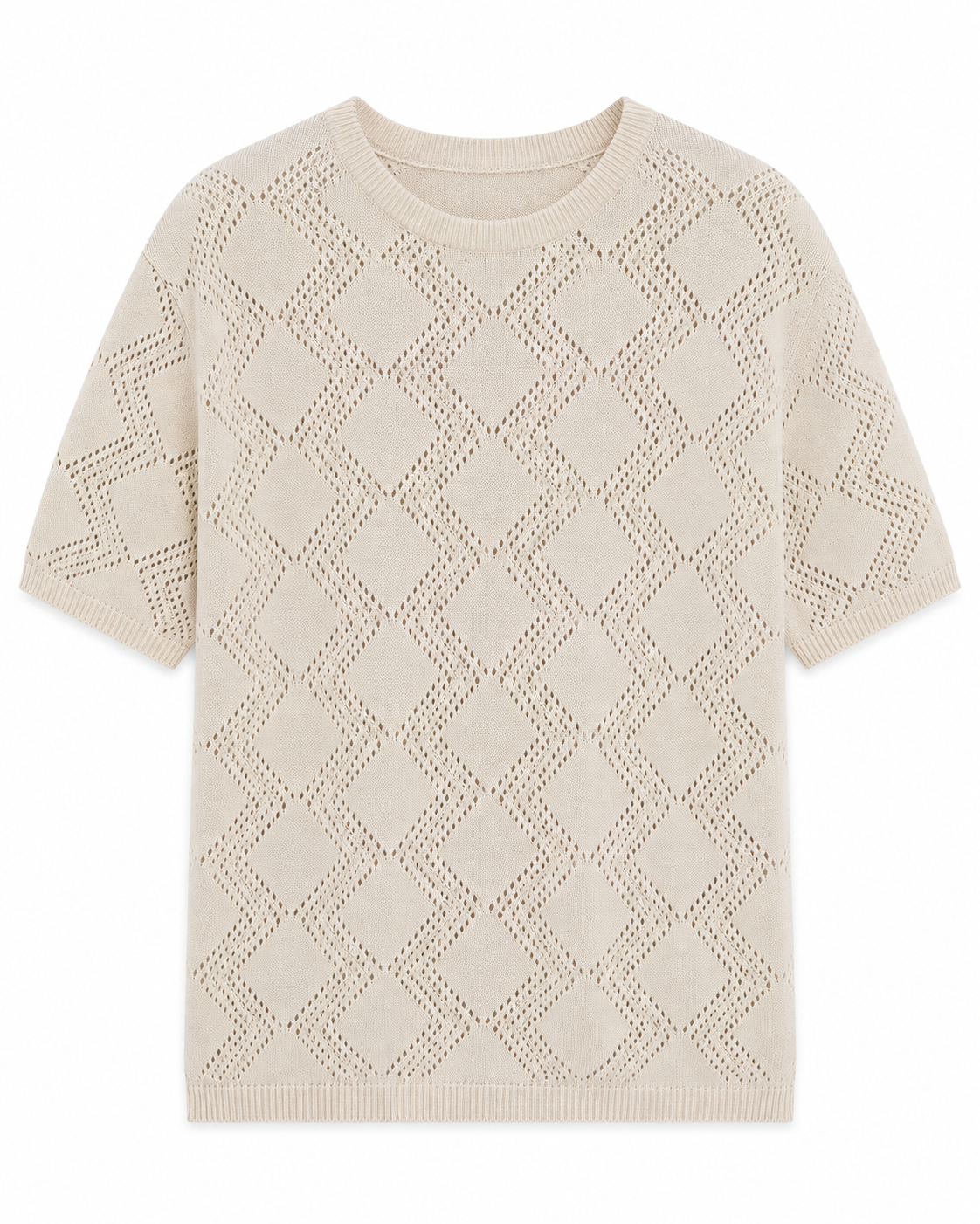 Buzo Tejido Calada Beige