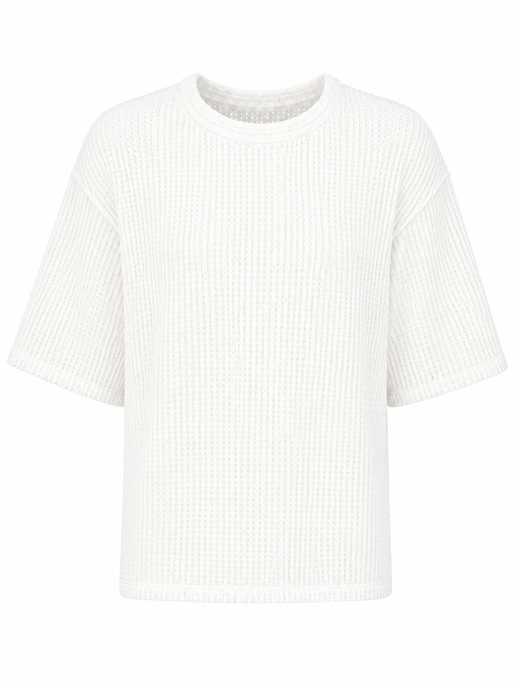 Remera Súper Over Tejida Blanca