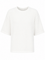 Remera Súper Over Tejida Blanca