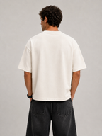 Remera Boxy Off White Algodón Pesado