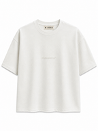 Remera Boxy Off White Algodón Pesado
