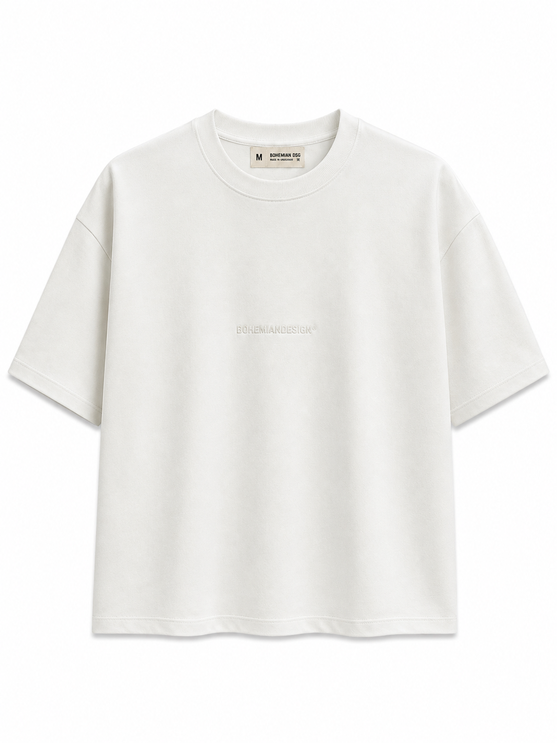 Remera Boxy Off White Algodón Pesado