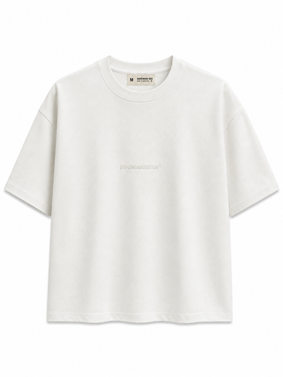Remera Boxy Off White Algodón Pesado