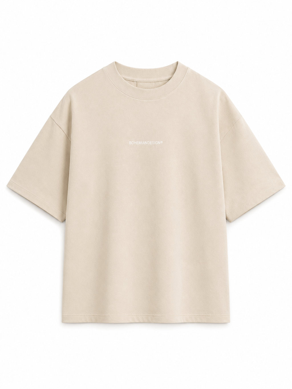 Remera Boxy Beige Algodón Pesado
