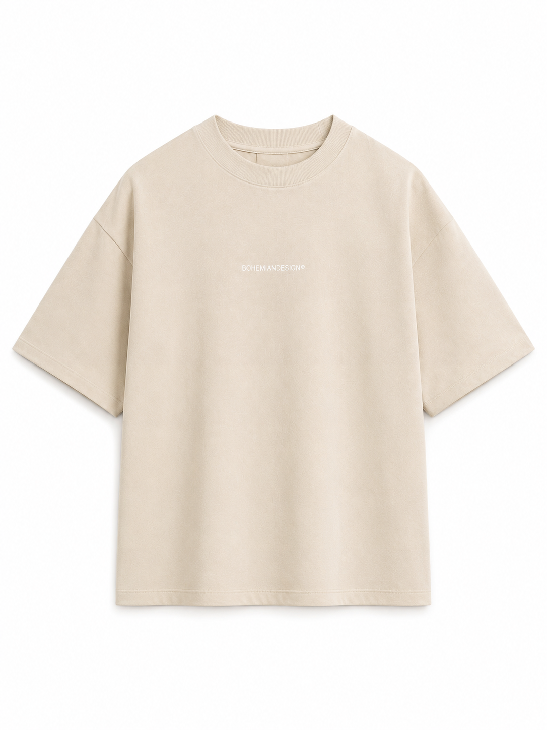 Remera Boxy Beige Algodón Pesado