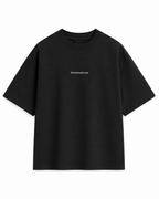 Remera Boxy Black Algodón Pesado