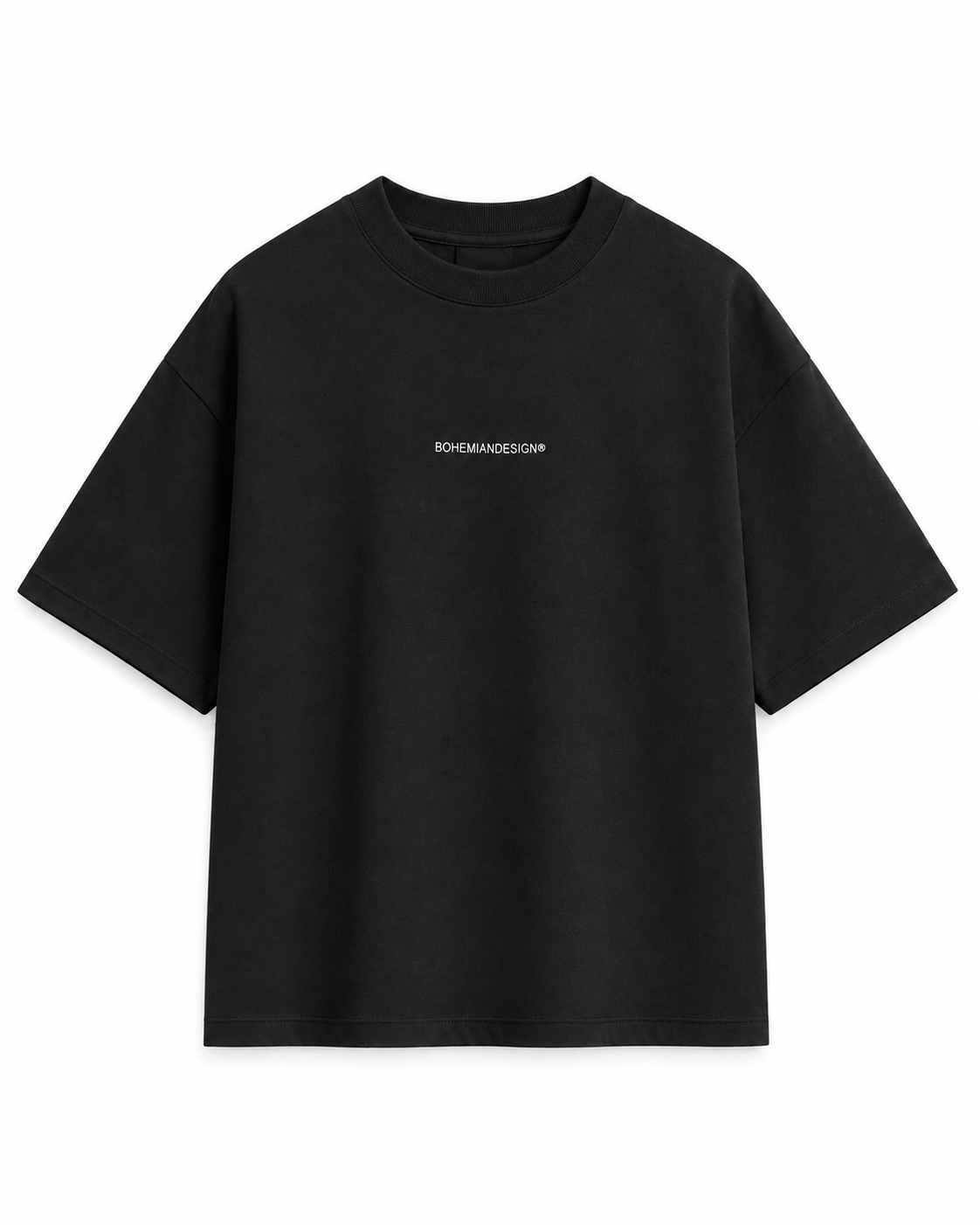 Remera Boxy Black Algodón Pesado