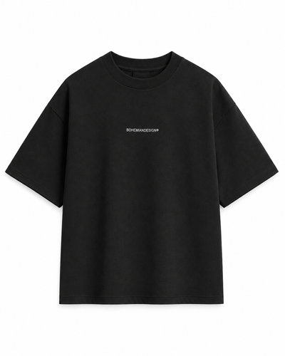 Remera Boxy Black Algodón Pesado
