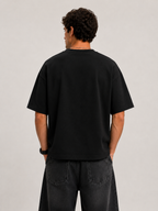 Remera Boxy Black Algodón Pesado
