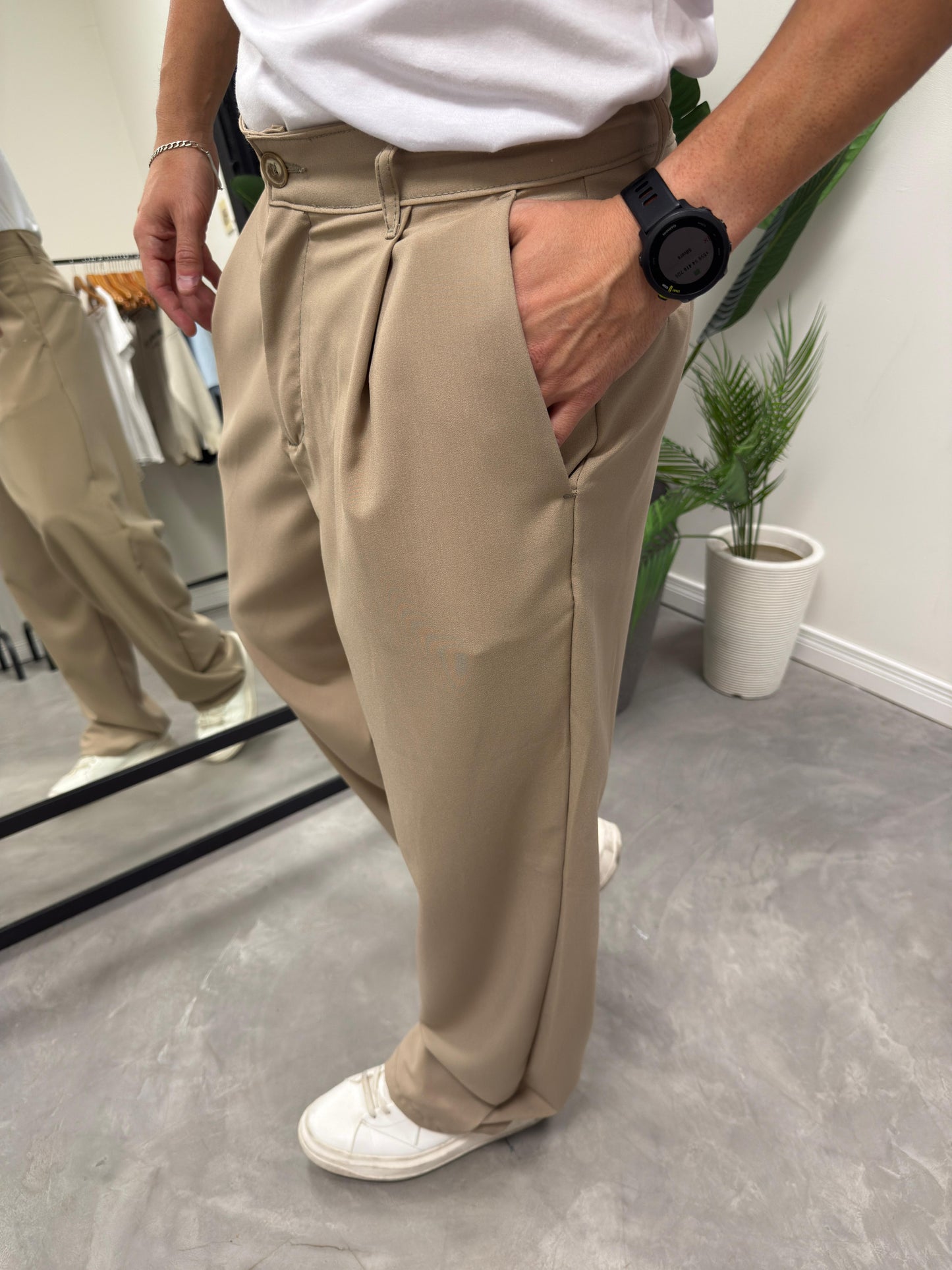 Pantalón BAGGY Sastrero Beige
