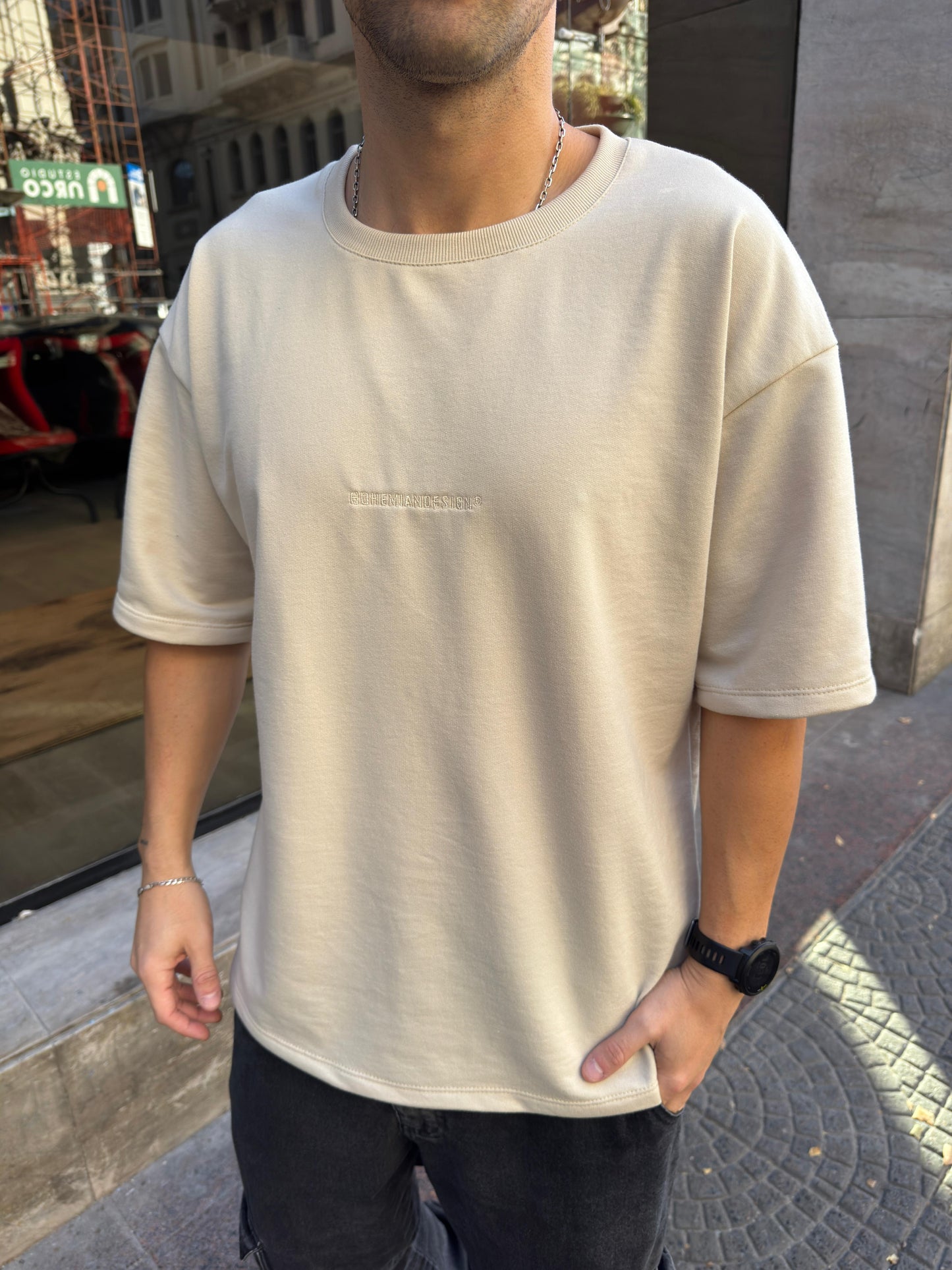 Remera Algodón Pesado Beige