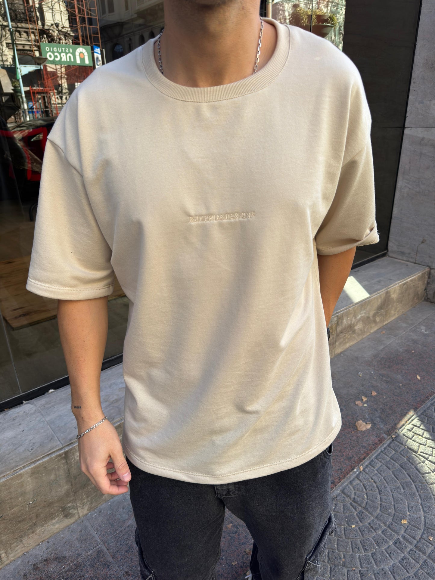 Remera Algodón Pesado Beige