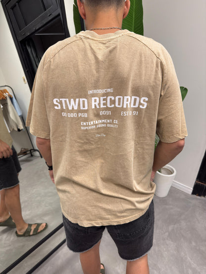 Remera Over Stwd Beige Lavado