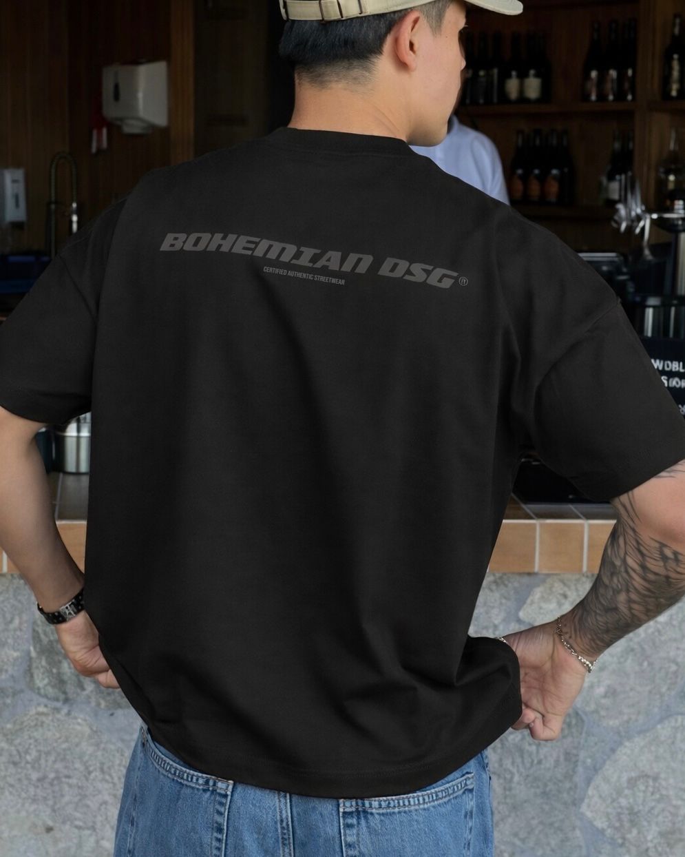 Remera Over BHN Black