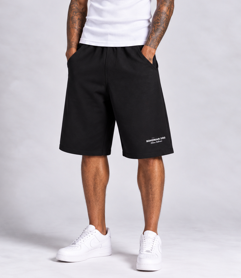 Bermuda BAGGY Deportiva Negro