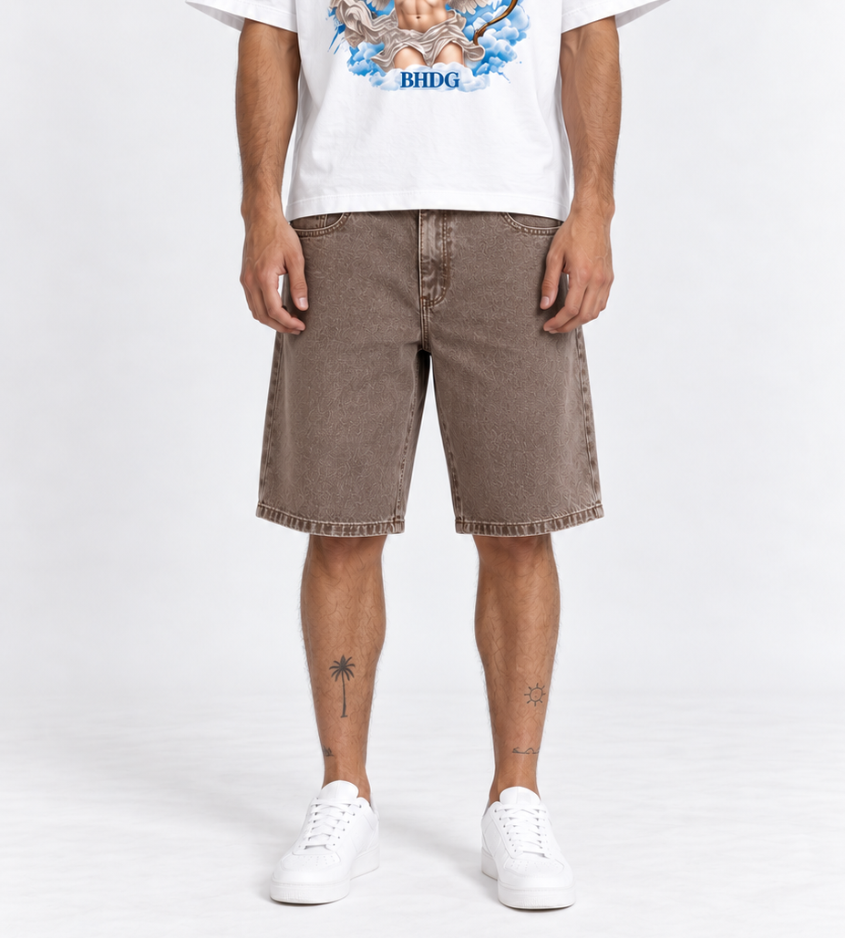 Bermuda BAGGY Pigmentada Castaña