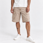 Bermuda BAGGY Cargo Pigmentada Beige