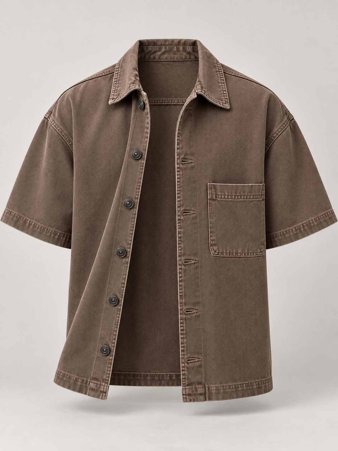 Sobrecamisa Pigmentado Castaña Oscuro
