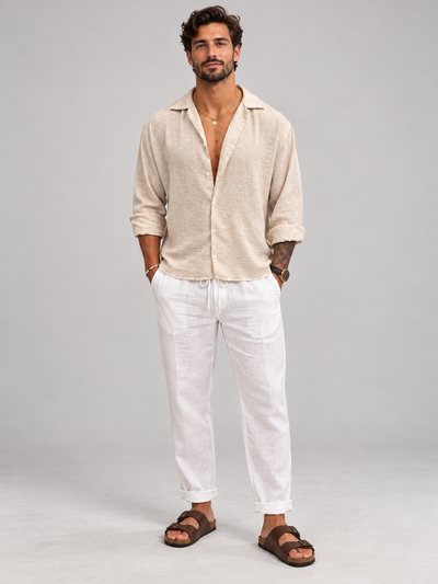 Camisa Fibrana Beige