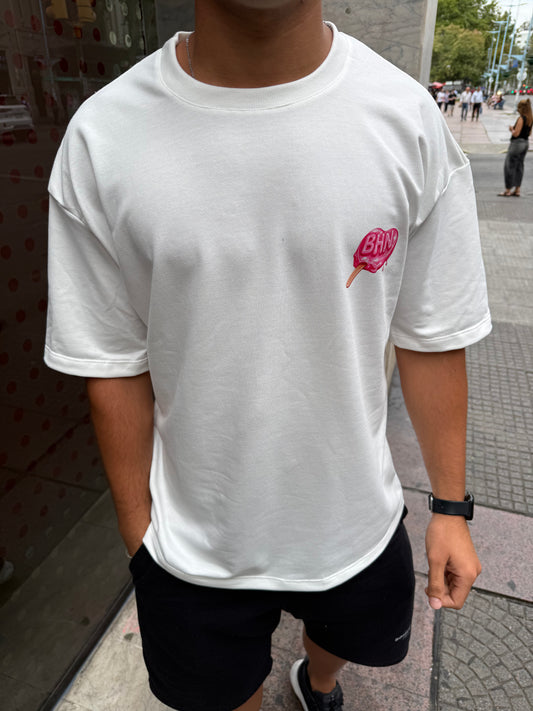 Remera Over Candy Blanca