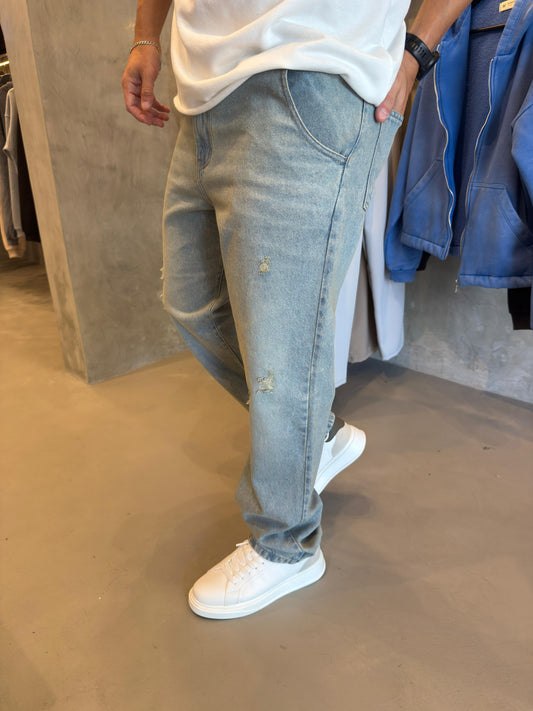 Jean Mom Óxido Roto