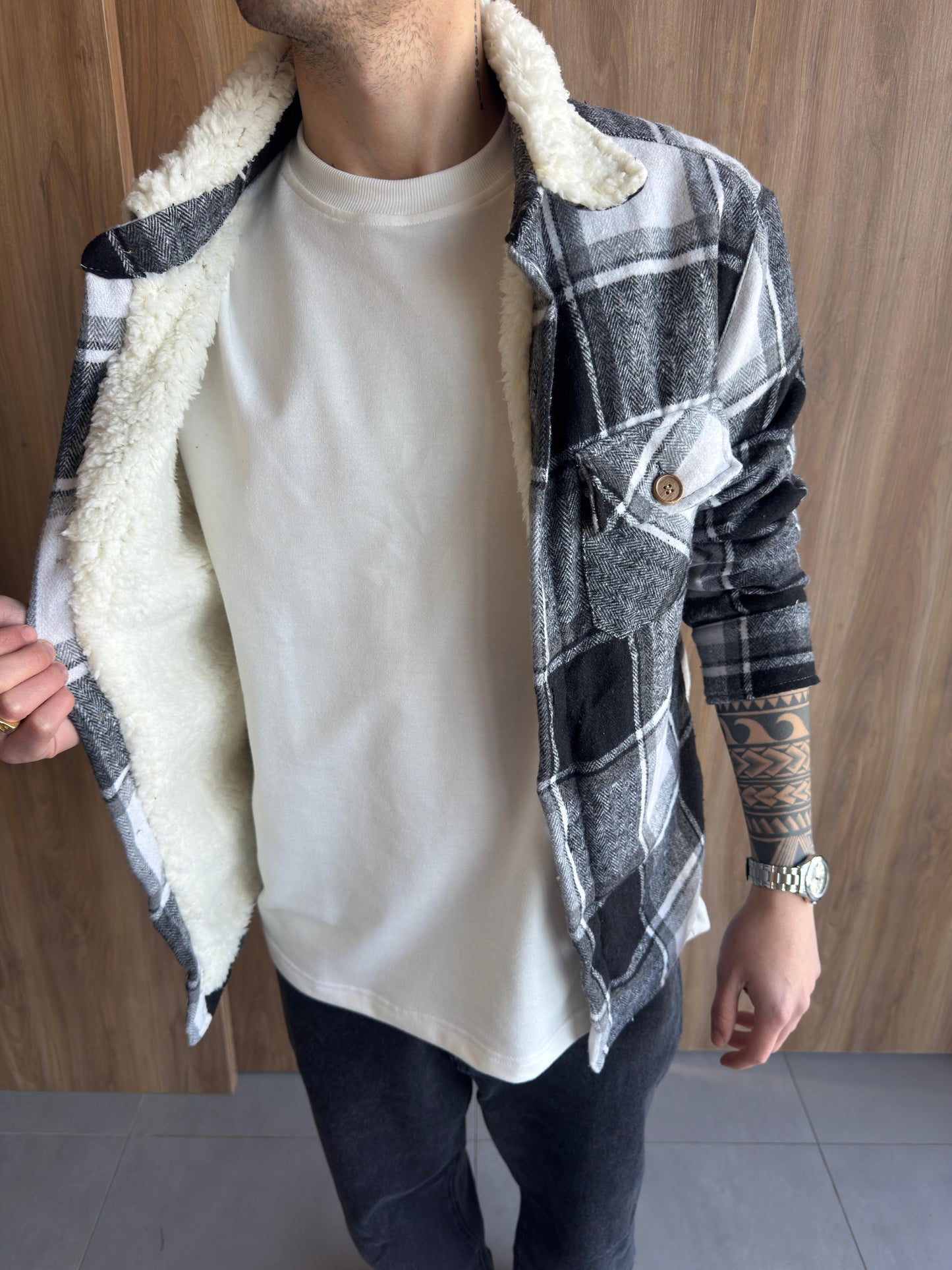 Chaqueta Paño Corderito White